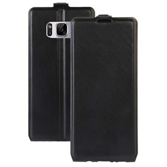 Flavour Flip Case i TPU og imitert skinn til Samsung Galaxy S8 - Black