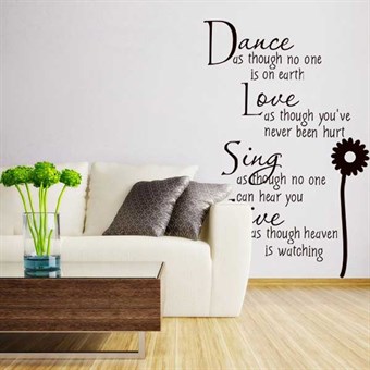 TipTop Wallstickers Fashional Black Letters