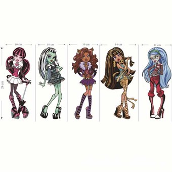 TipTop veggklistremerker Monster High Cartoon Kids 