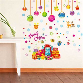 TipTop Wallstickers Lovely Cartoon Christmas Style Flyttbare PVC Dekaler Rom