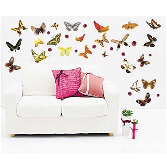 TipTop Wallstickers Pretty Colorized Butteryflies