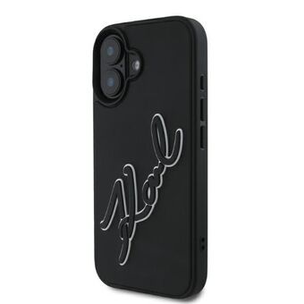 Karl Lagerfeld KLHCP16S3DRKSDLK iPhone 16 6.1" svart/black hardcase 3D Rubber Signature