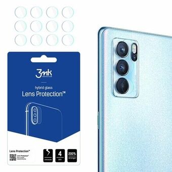 3MK Linsebeskyttelse for Oppo Reno 6 Pro+ 5G PENM00 - Beskyttelse for kameraobjektivet, 4stk.