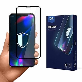 3MK Hardy iPhone X / XS / 11 Pro kjemisk herdet glass svart / svart