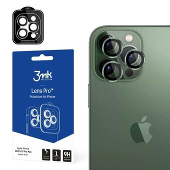 3MK Linsebeskyttelse Pro iPhone 13 Pro / 13 Pro Max grønn/alpine green Beskyttelse for kameraobjektiv med monteringsramme 1 stk.