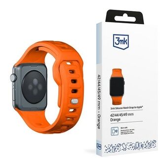 3MK Silikonklokkearmbånd, oransje, for Apple Watch 42/44/45/49mm