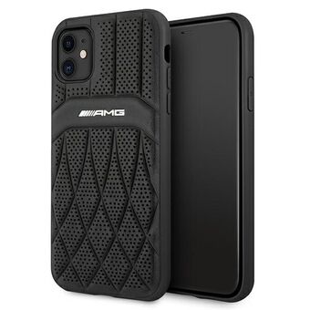 AMG AMHCN61OSDBK iPhone 11 / Xr 6,1" svart/svart hardcase Skinn Buede linjer