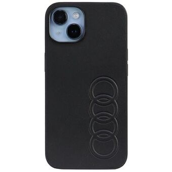 Audi Synthetic Leather iPhone 14 6,1" svart/svart veske AU-TPUPPCIP14-TT/D1-BK