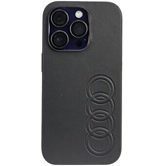 Audi Synthetic Leather iPhone 14 Pro 6,1" svart/svart hardt deksel AU-TPUPPCIP14P-TT/D1-BK