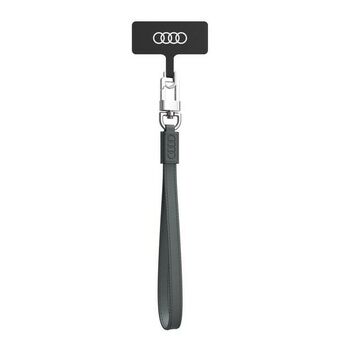 Audi universell telefonreim 28cm 10mm skinn grå AU-HSLSL-GT/D1-GY