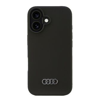 Audi Silikondeksel iPhone 16 6.1" svart/sort hardcase AU-LSRIP16-Q3/D1-BK