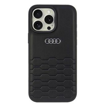 Audi syntetisk skinn iPhone 16 Pro Max 6.9" svart/svart hardcase AU-TPUPCIP16PM-GT/D2-BK