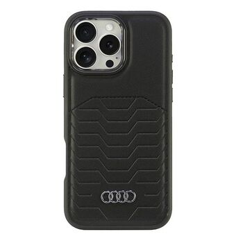 Audi Syntetisk Skinn MagSafe iPhone 16 Pro Max 6,9" svart/sort hardcase AU-TPUPCMIP16PM-GT/D3-BK