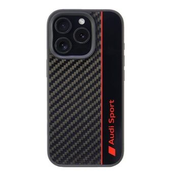 Audi Karbonfiber Stripe iPhone 16 Pro 6.3" svart/black hardcase AUS-TPUPCIP16P-R8/D1-BK