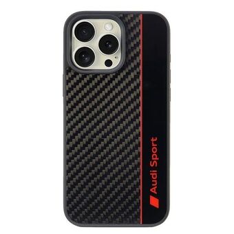 Audi Karbonfiber Stripe iPhone 16 Pro Max 6,9" svart/hardcase AUS-TPUPCIP16PM-R8/D1-BK