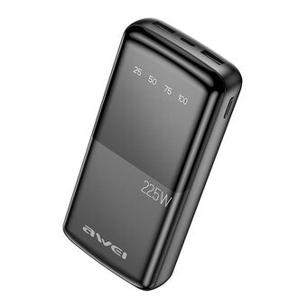 AWEI PowerBank P13K 20000mAh 22.5W svart Digital Display