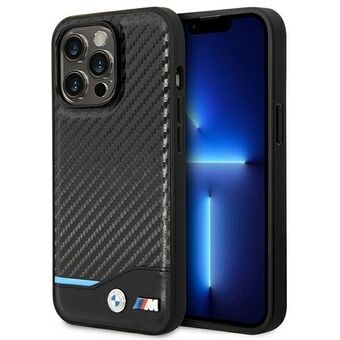 Etui BMW BMHCP14L22NBCK iPhone 14 Pro 6,1" svart/sort Leather Carbon