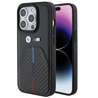 BMW BMHCP15L22NSTB iPhone 15 Pro 6,1" svart Stamped Tricolor Stripe