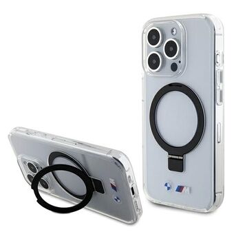 BMW BMHMP15LURST iPhone 15 Pro 6.1" gjennomsiktig/clear hardcase Ring Stand M Collection MagSafe