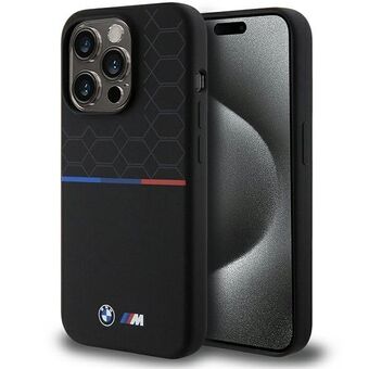 BMW BMHMP15L22SMPK iPhone 15 Pro 6.1" svart/sorten hardcase M silikonmønster MagSafe