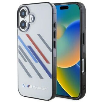 BMW BMHCP16M23HTRAG iPhone 16 Plus 6.7" grå/grey hardcase Motorsport IML Random Stripes