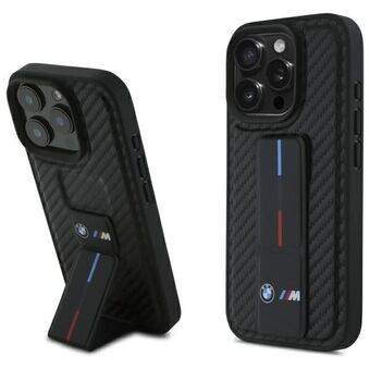 BMW BMHCP16XGSPCCK iPhone 16 Pro Max 6,9" svart/czarny hardcase M Grip Stand Smooth og Carbon