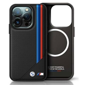 BMW BMHMP16L23PUTRK iPhone 16 Pro 6,3" svart/black hardcase M Meshed Tricolor Stripes MagSafe