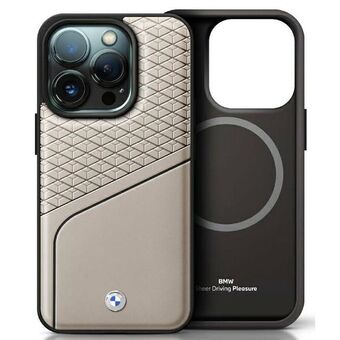 BMW BMHMP16L23RDCLG iPhone 16 Pro 6.3" grå/grått hardcase Sign Leather Textured and Line MagSafe