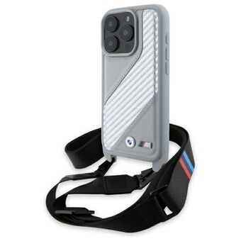 BMW BMHCP16L23PSCCG iPhone 16 Pro 6,3"    grå/grått hardcase M Edition Carbon Stripe & Strap