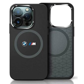 BMW BMHMP16S23SROK iPhone 16 6,1" svart/czarny Hardcase M Silikon Trykt Ring MagSafe