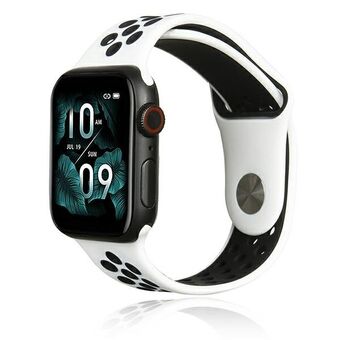 Beline Apple Watch Sport Silikonrem 38/40/41 mm hvit/svart hvit/svart