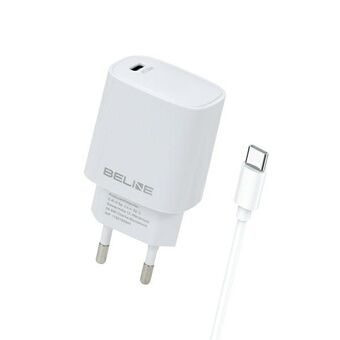 Beline Ład. siec. 1x USB-C 20W + kabel USB-C biała /white PD 3.0 BLNCW20C can be translated to Norwegian as:

Beline Lad. nett. 1x USB-C 20W + USB-C-kabel hvit /hvit PD 3.0 BLNCW20C.