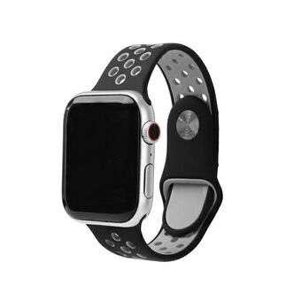 Beline Apple Watch Sport Silikonrem 42/44/45/49 mm svart/grå svart/grå