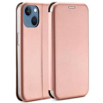 Beline Etui Bok Magnetisk iPhone 15 6,1" rosa gull/rose gold