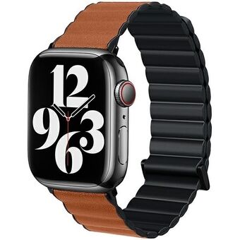 Beline Pasek Apple Watch Magnetic Pro 38/40/41mm - svart/brun sort/brun eske