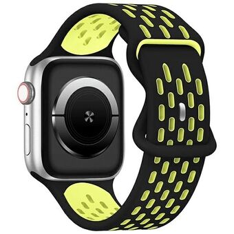 Beline Pasek Apple Watch Ny Sportssilikon 38/40/41mm svart-gul svart/gul boks.