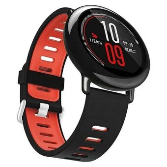 Beline pasek Watch 22mm Double Color Silicone czarno-czerwony svart/rød boks