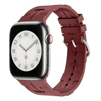 Beline remme til Apple Watch Silicone Ultra 42/44/45/49mm i burgunder/mørkerød eske