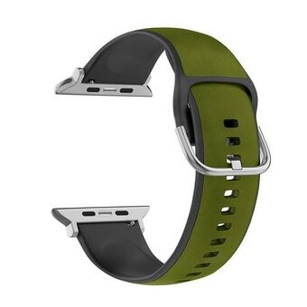 Beline pasek Apple Watch Silico Leather 42/44/45/49mm zielono-czarny /green-black box

Beline stropp til Apple Watch i silikonlær, 42/44/45/49 mm, grønn-svart boks.