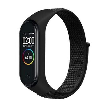 Beline stropp Mi Band 7/6/5/4/3 NylonLoop svart/black