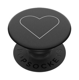 Popsockets 2 Hvitt Hjerte Svart 800667 grep og stativ til telefon - standard