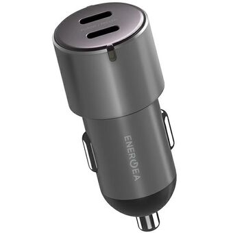 Kun energilading. 2xUSB-C PD-PPS 66W stål/pistol Alu Drive D60