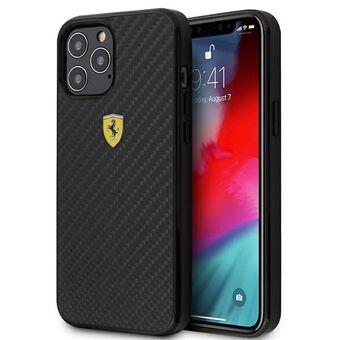 Ferrari FERCAHCP12LBK iPhone 12 Pro Max 6,7" svart/sort hardcase On Track Ekte Karbon