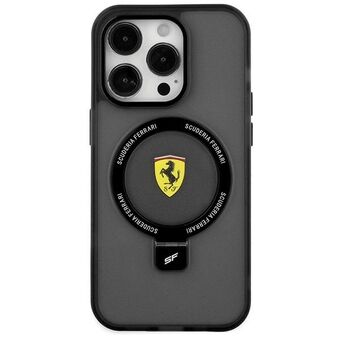 Ferrari FEHMP15SUSCAK iPhone 15 6.1" svart/hardcase Ring Stand 2023-samlingen MagSafe.