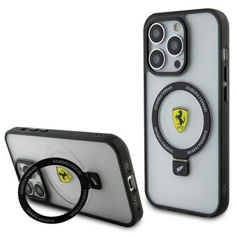 Ferrari FEHMP15XUSCAH iPhone 15 Pro Max 6.7" gjennomsiktig hardveske med Ring Stand 2023 Collection MagSafe