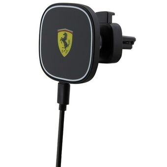 Ferrari trådløs induksjonslader FECHMGLK 15W for bilgrill, svart, 2023 Collection MagSafe