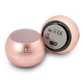 Guess Bluetooth høyttaler GUWSALGEP Høyttaler mini rosa/rosa