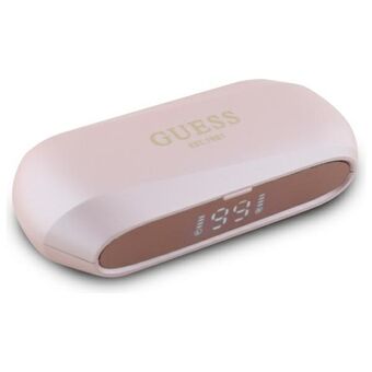 Guess Bluetooth-hodetelefoner GUTWSC2MCDSP TWS + dokkingstasjon rosa/pink Forlenget Metallisk Trykt Logo