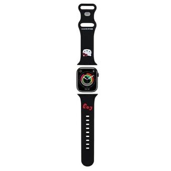 Hei Kitty Pasek HKAWMSCHBLK Apple Watch 38/40/41mm svart rem Silikon Kitty-hode