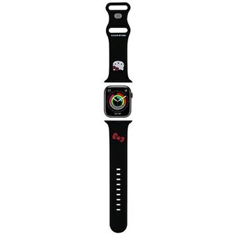 Hei Kitty Pasek HKAWLSCHBLK Apple Watch 42/44/45/49mm svart rem Silikon Kitty Hode.